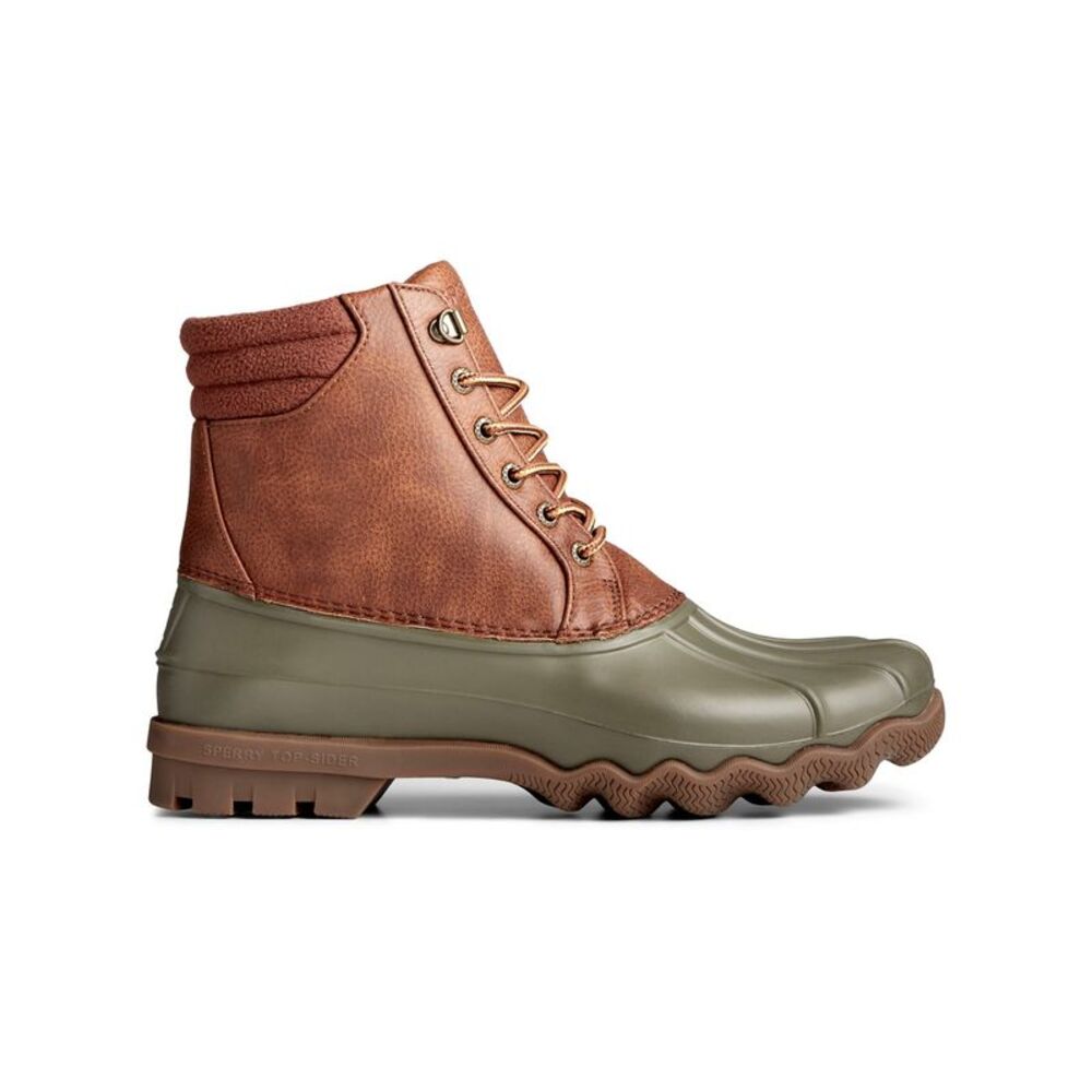 SPERRY Mens Green Siping For Avenue Round Toe Block Heel Duck Boots 8 M - Picture 2 of 2